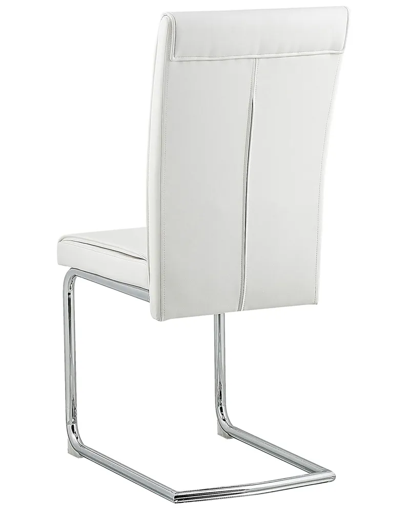 Set di 2 sedie da pranzo ecopelle camoscio ROVARD