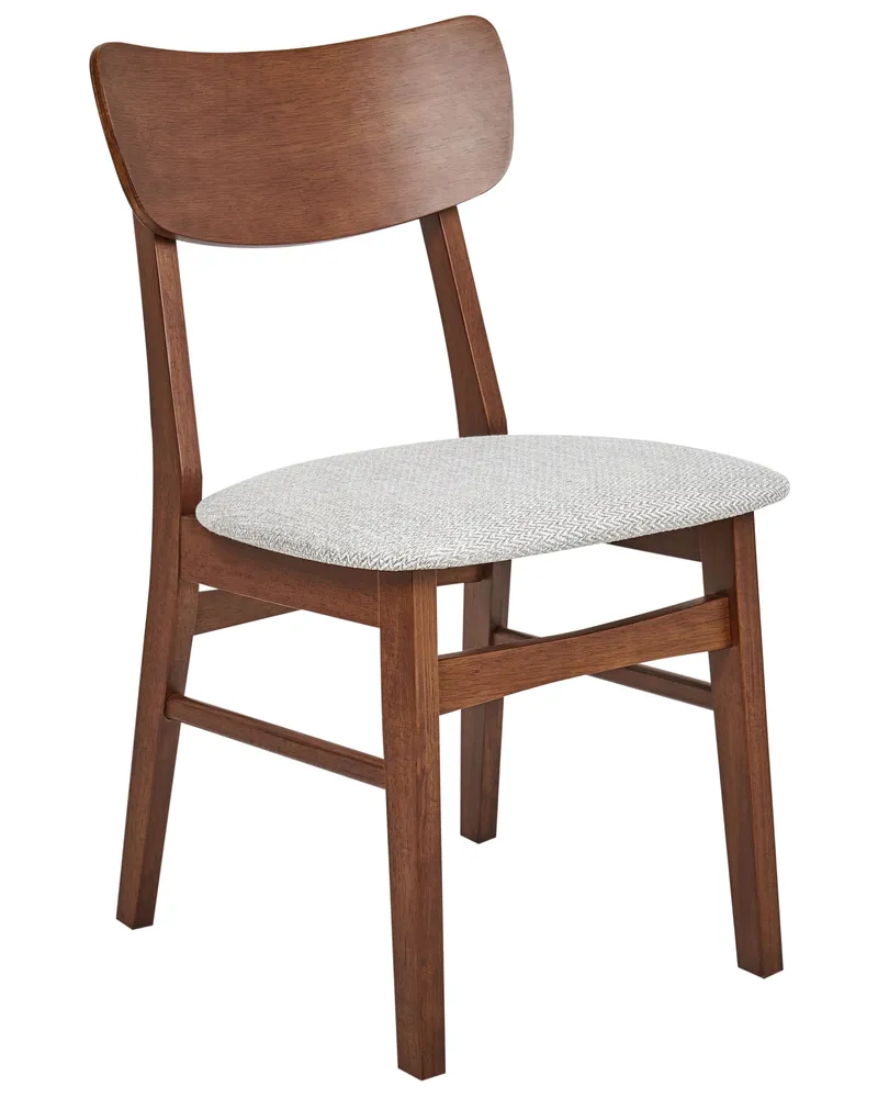Set di 2 sedie da pranzo legno cupo e grigio ANOKA