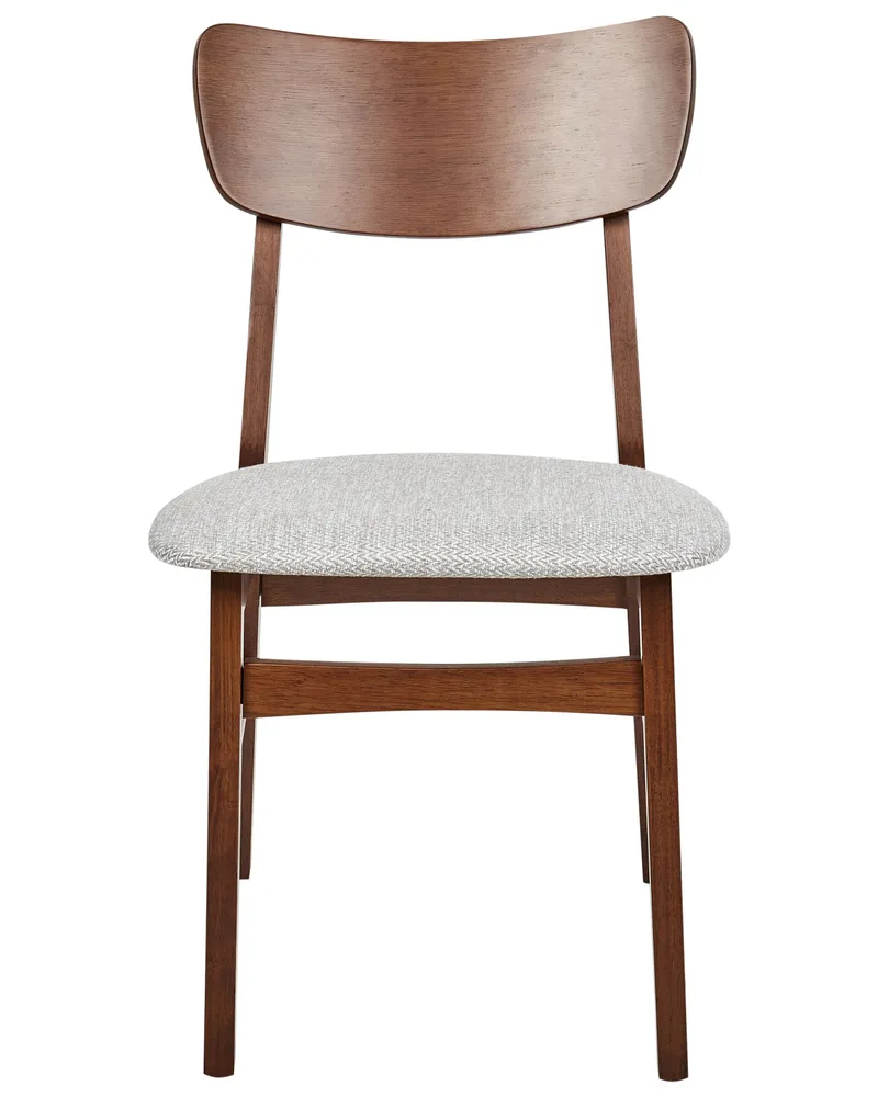 Set di 2 sedie da pranzo legno cupo e grigio ANOKA
