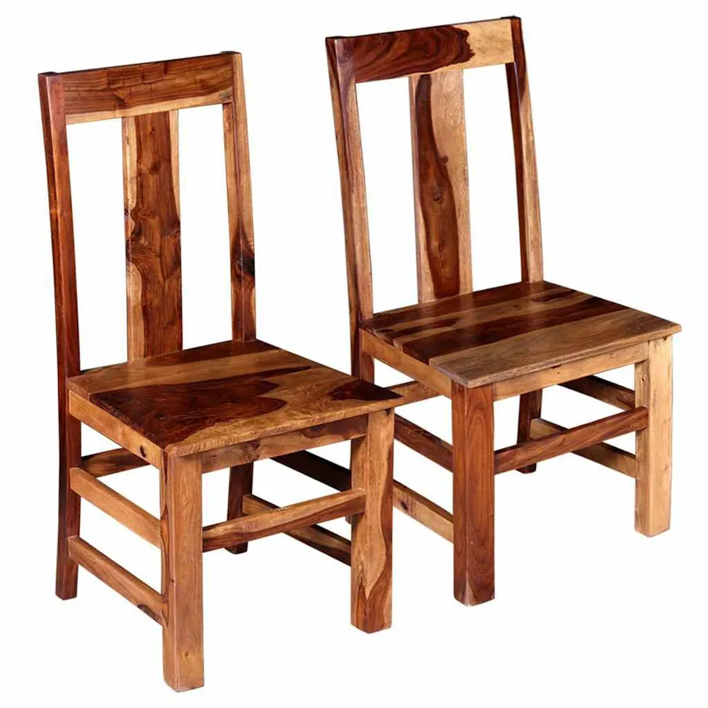 Set Sedie da Pranzo 2 pz Legno Massello di Sheesham