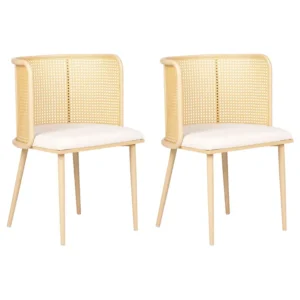 Set di 2 sedie da pranzo metallo legno distinto KOBUK