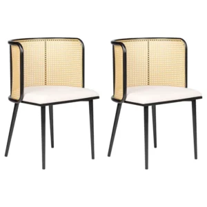 Set di 2 sedie da pranzo metallo nero KOBUK