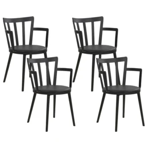 Set di 4 sedie da pranzo nero MORILL