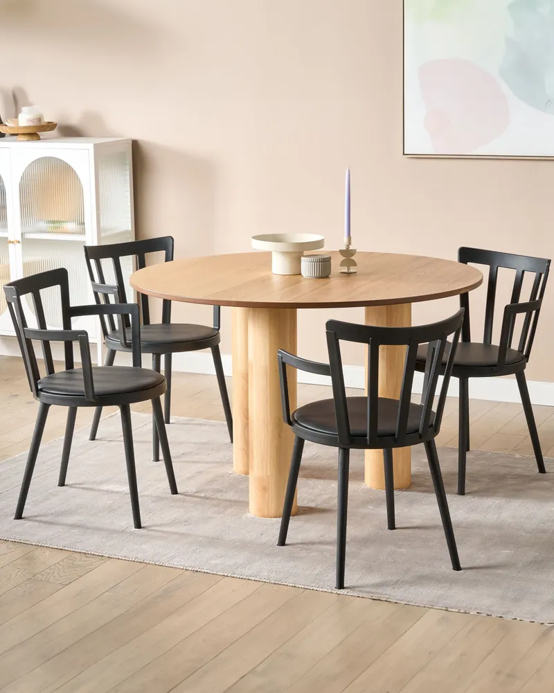 Set di 4 sedie da pranzo nero MORILL