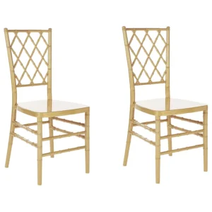 Set di 2 sedie da pranzo oro CLARION