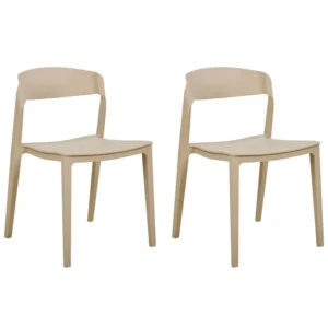 Set di 2 sedie da pranzo panna SOMERS