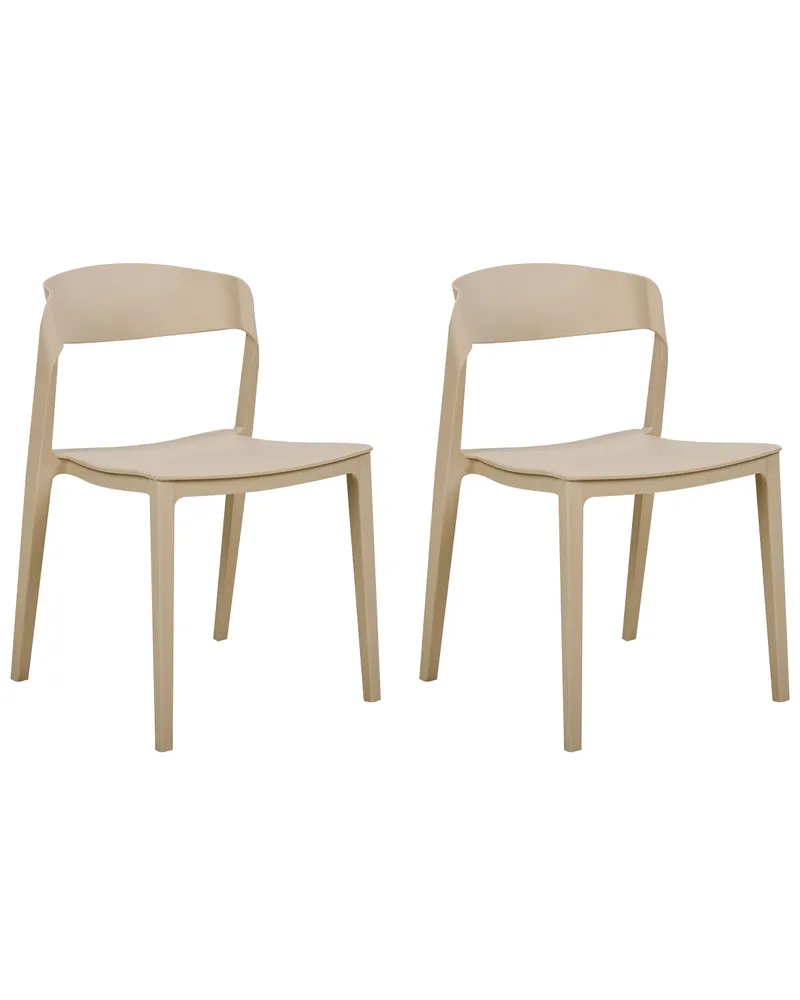 Set di 2 sedie da pranzo panna SOMERS