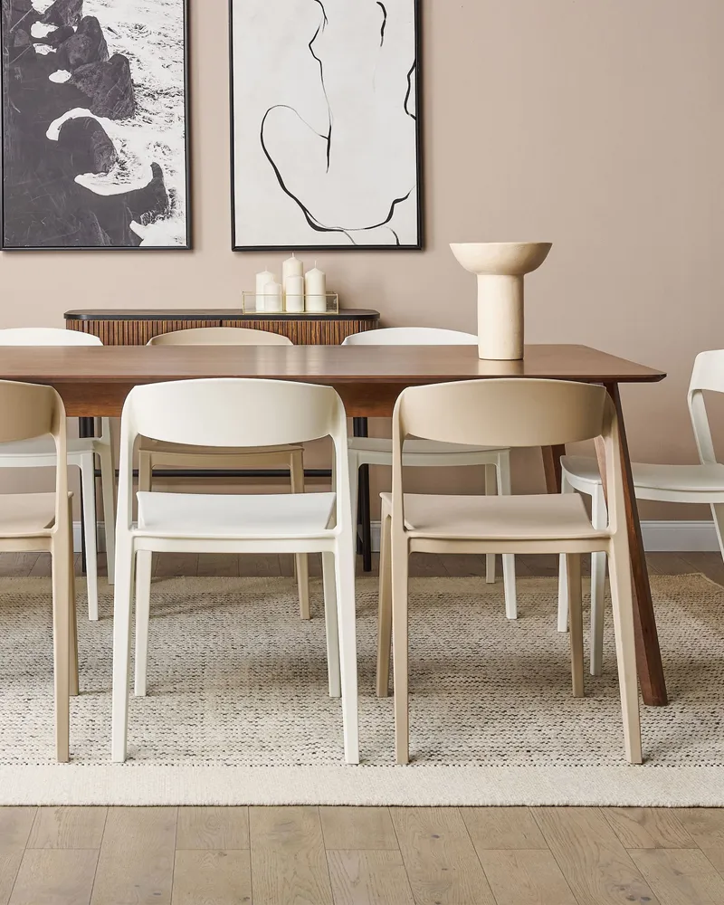 Set di 2 sedie da pranzo panna SOMERS
