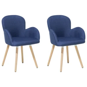 Set di 2 sedie da pranzo tessuto blu BROOKVILLE