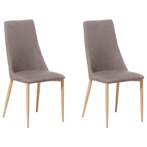 Set di 2 sedie da pranzo tessuto camoscio CLAYTON