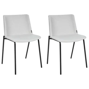 Set di 2 sedie da pranzo tessuto grigio distinto ESBON