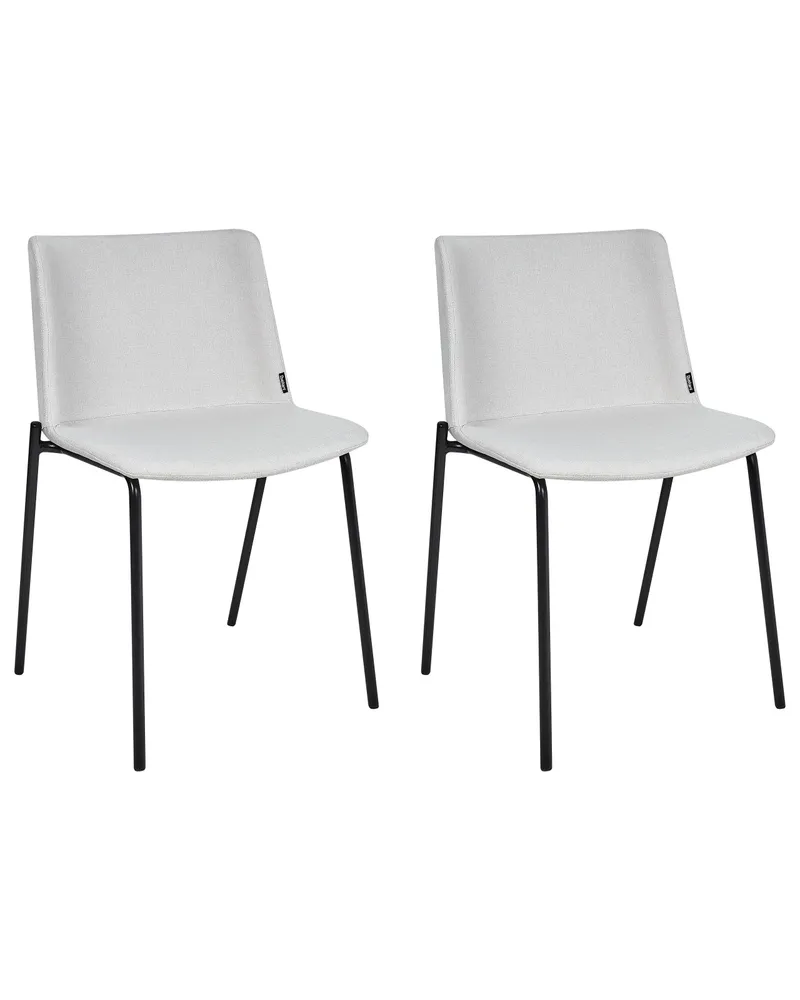 Set di 2 sedie da pranzo tessuto grigio distinto ESBON