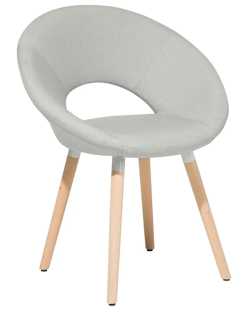 Set di 2 sedie da pranzo tessuto grigio trasparente ROSLYN