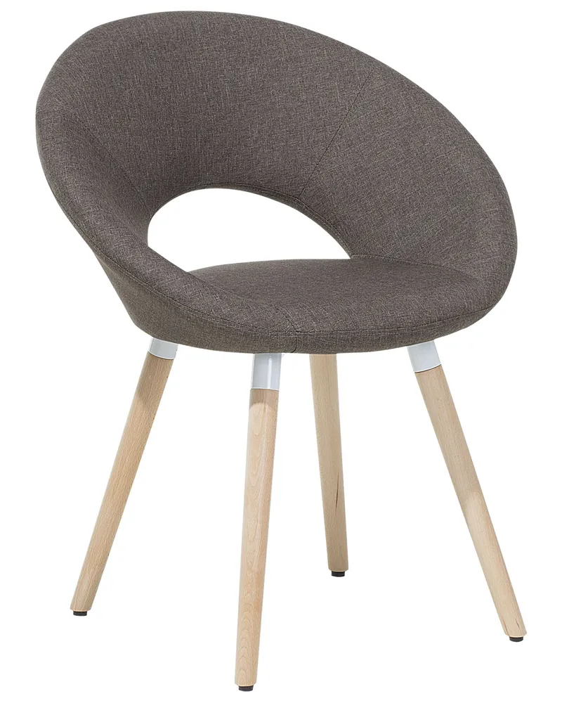 Set di 2 sedie da pranzo tessuto marrone ROSLYN