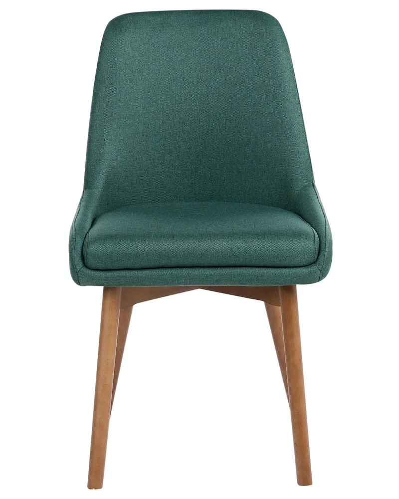 Set di 2 sedie da pranzo tessuto verde MELFORT
