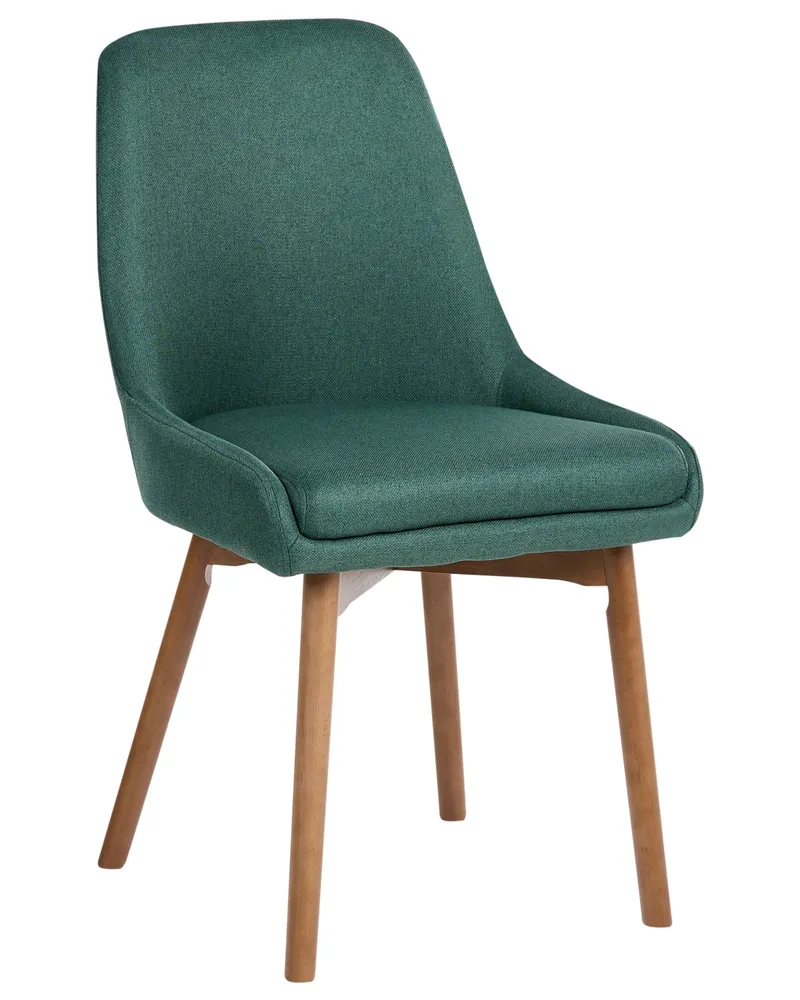 Set di 2 sedie da pranzo tessuto verde MELFORT