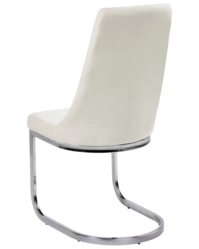 Set di 2 sedie da pranzo velluto bianco unto ALTOONA