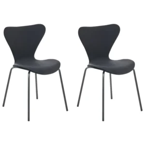 Set di 2 sedie da pranzo velluto nero BOONVILLE