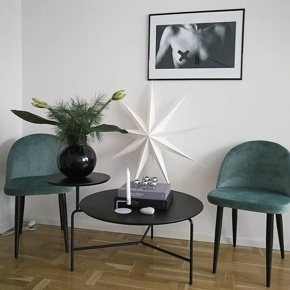 Set di 2 sedie da pranzo velluto verde menta VISALIA