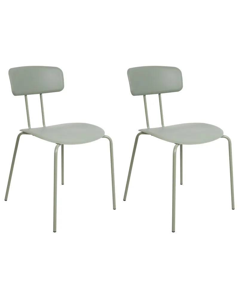 Set di 2 sedie da pranzo verde distinto SIBLEY