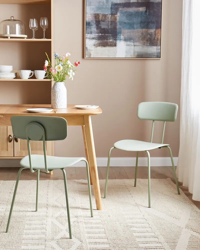 Set di 2 sedie da pranzo verde distinto SIBLEY