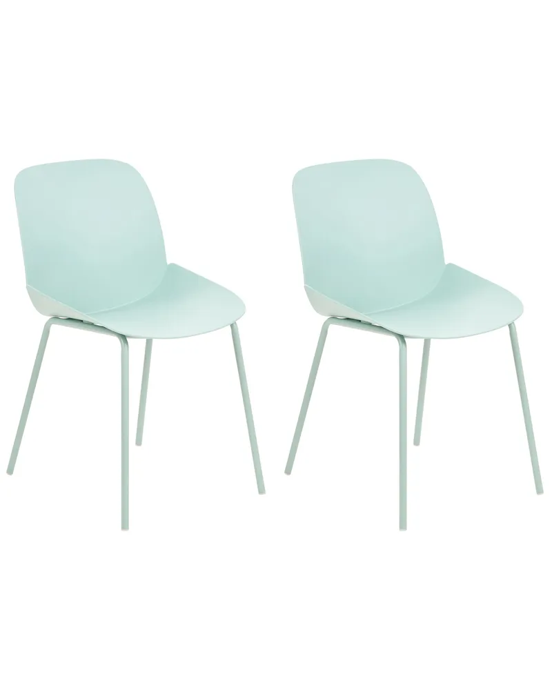 Set di 2 sedie da pranzo verde menta MILACA