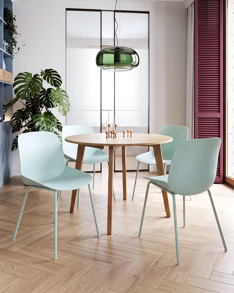 Set di 2 sedie da pranzo verde menta MILACA