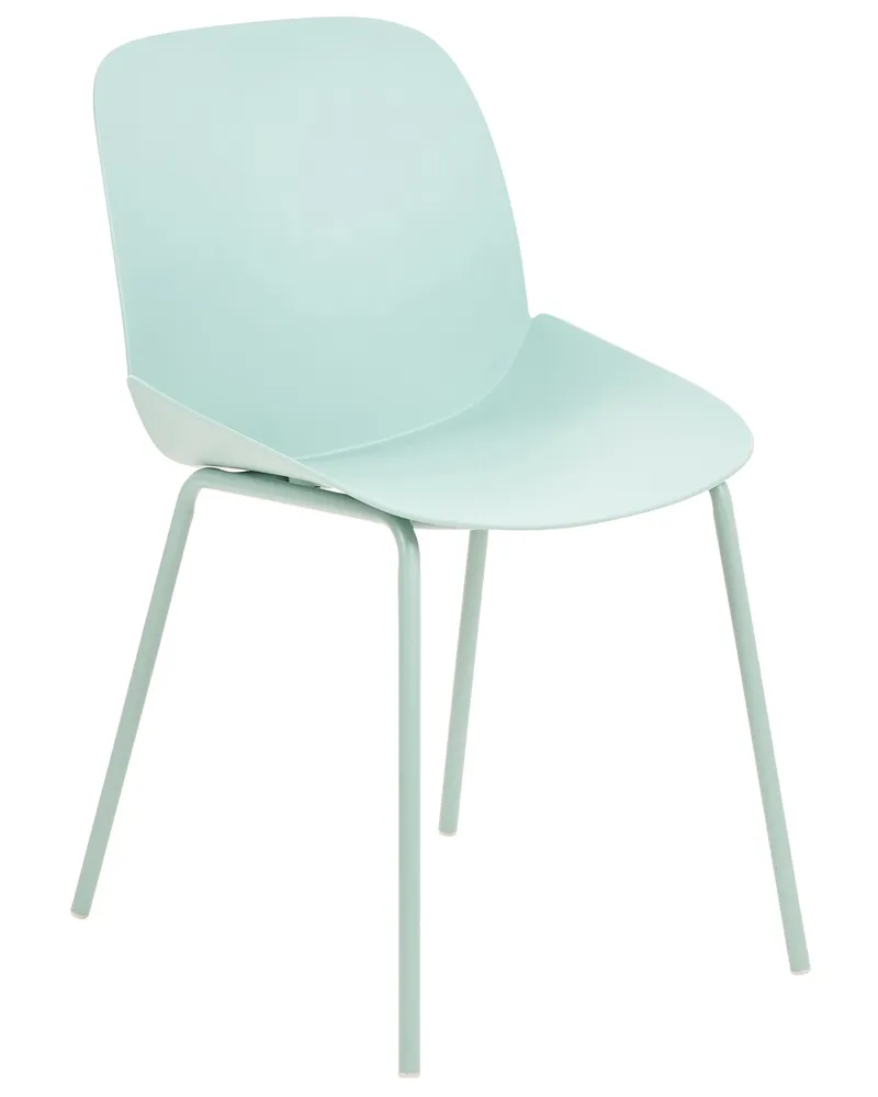 Set di 2 sedie da pranzo verde menta MILACA