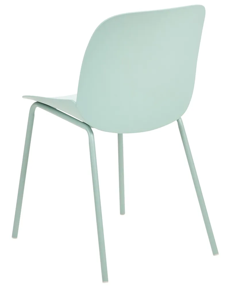 Set di 2 sedie da pranzo verde menta MILACA