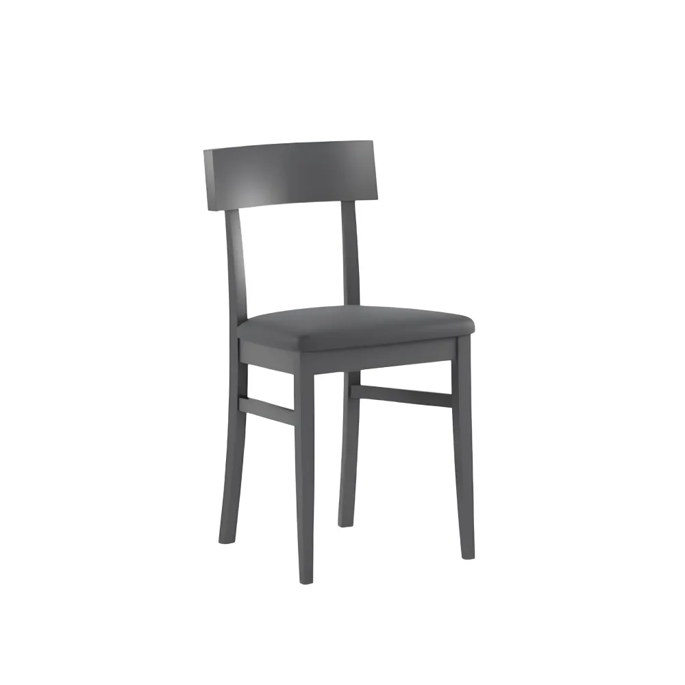 Set di sedie da soggiorno "Siena" legno laccato imbottite moderne cm 44x45 82h