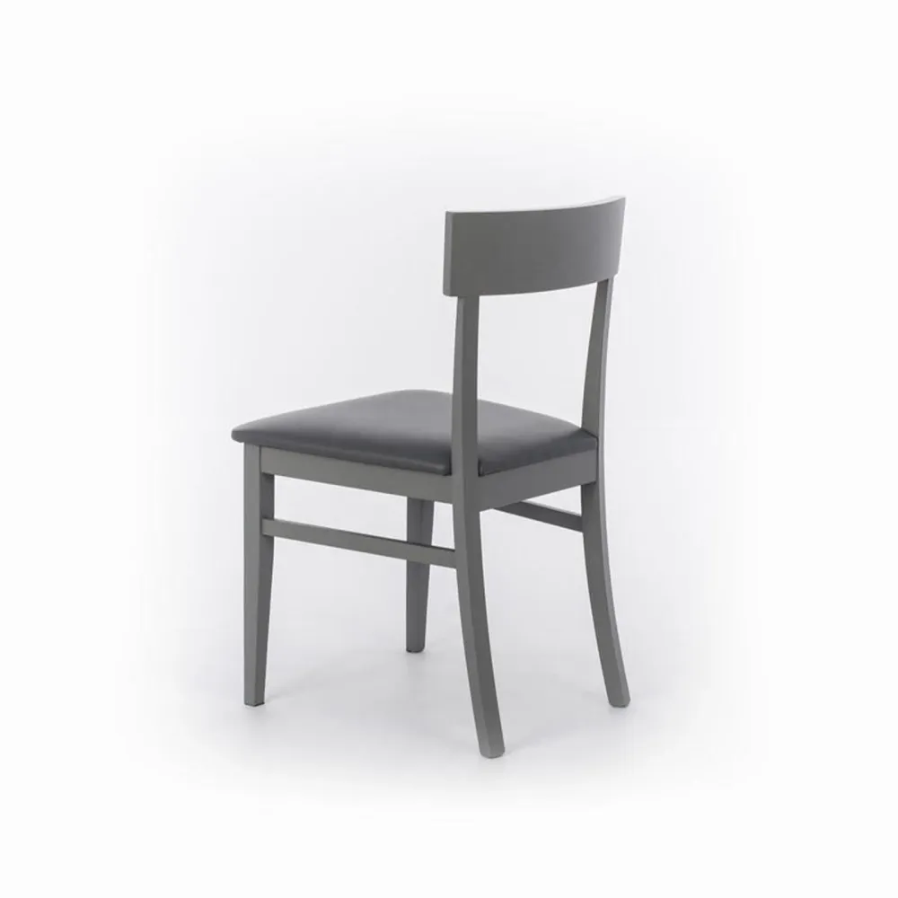 Set di sedie da soggiorno "Siena" legno laccato imbottite moderne cm 44x45 82h