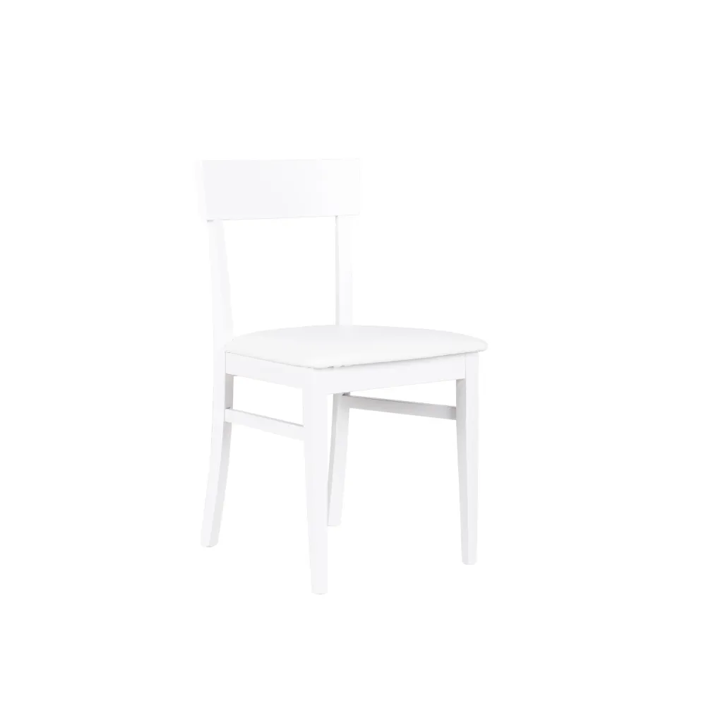 Set di sedie da soggiorno "Siena" legno laccato imbottite moderne cm 44x45 82h