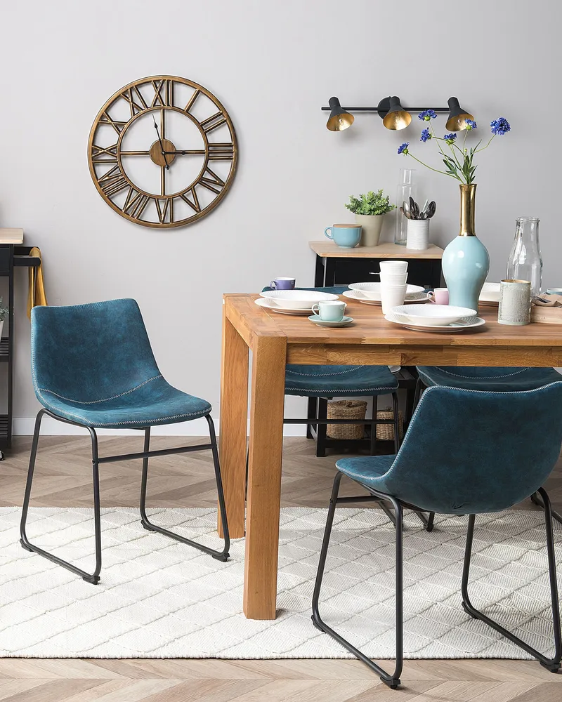 Set di 2 sedie tessuto azzurro BATAVIA