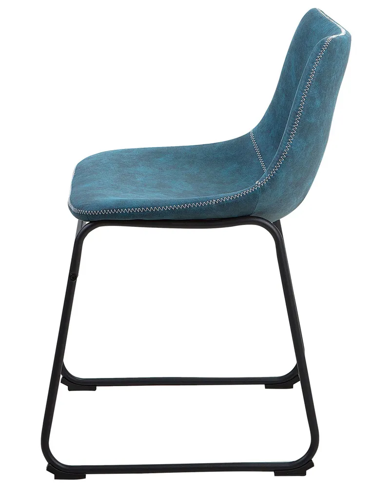 Set di 2 sedie tessuto azzurro BATAVIA
