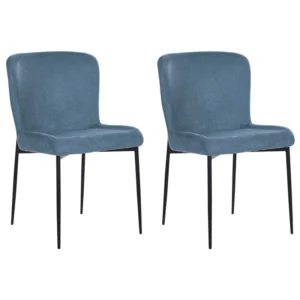 Set di 2 sedie tessuto blu ADA