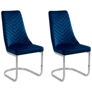 Set di 2 sedie velluto blu ALTOONA