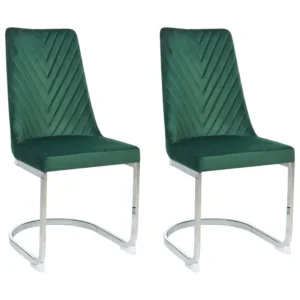 Set di 2 sedie velluto verde ALTOONA