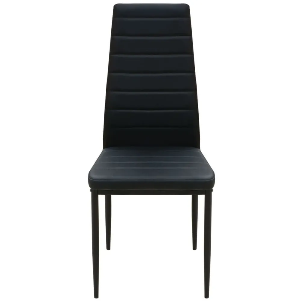Set Tavolo e Sedie da Pranzo 5 pz Nero