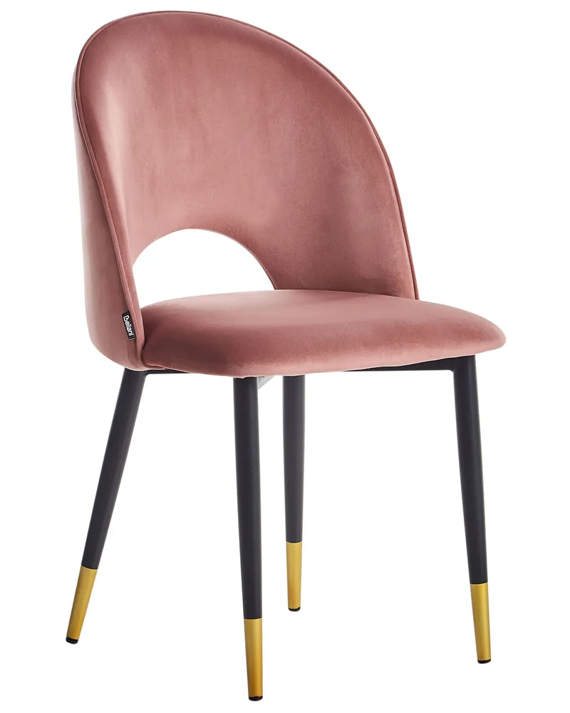 Set 2 Vellutato Dining Chairs Pink MAGALIA