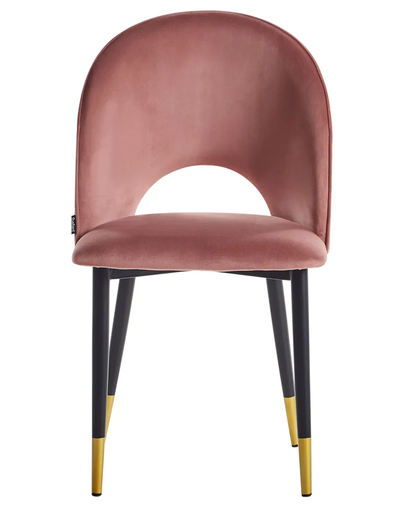 Set 2 Vellutato Dining Chairs Pink MAGALIA