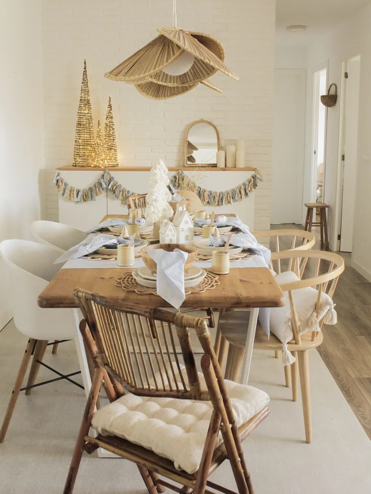 Set 4 Wooden Bambù Chairs TRENTOR