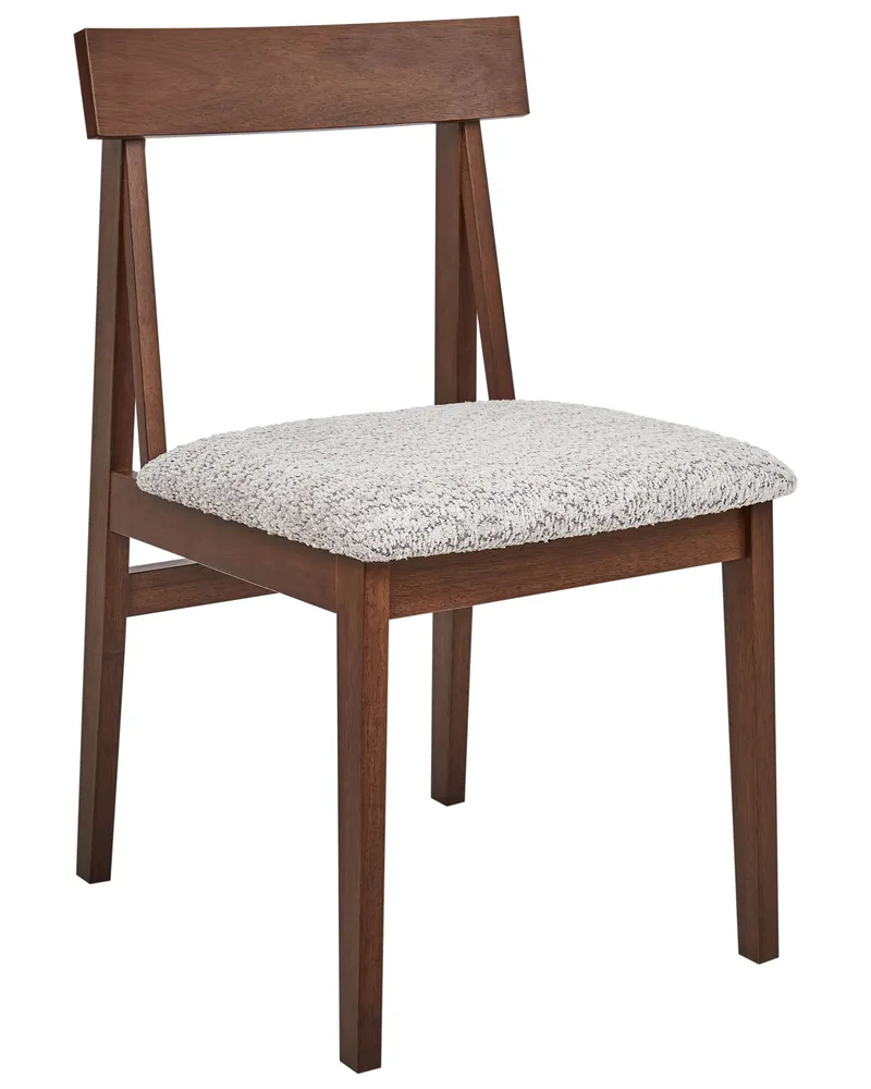 Set 2 Wooden Dining Chairs Dark and Grey ISLE