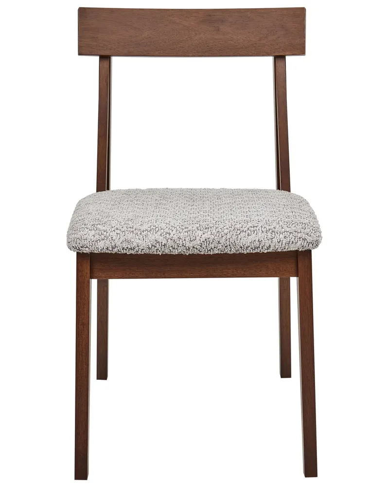 Set 2 Wooden Dining Chairs Dark and Grey ISLE