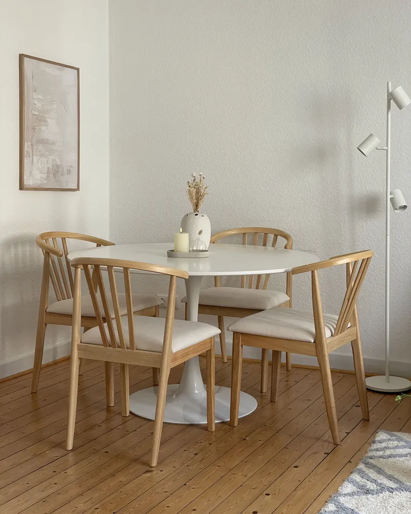 Set 2 Wooden Dining Chairs Light Wood CRAIG