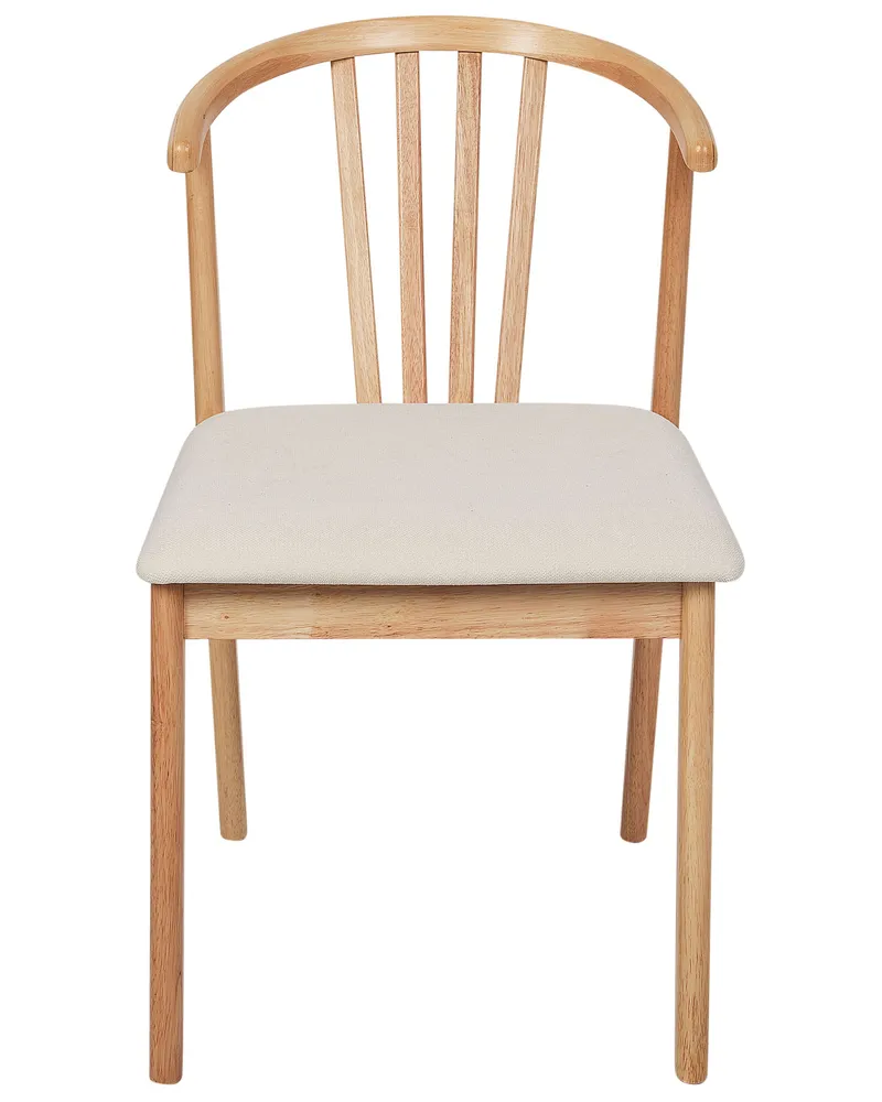 Set 2 Wooden Dining Chairs Light Wood CRAIG