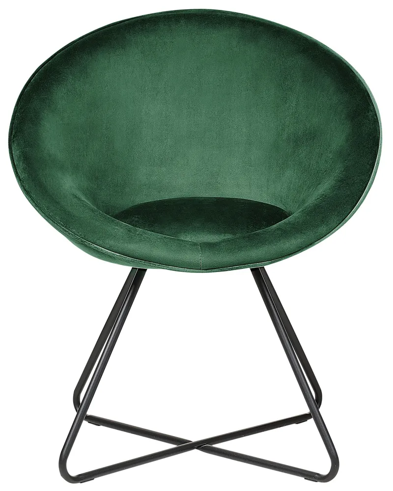 Velvet Accent Chair Green FLOBY II