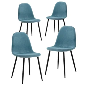 WeHome - Sedie da salotto Bella: set da 4 sedie blu navy