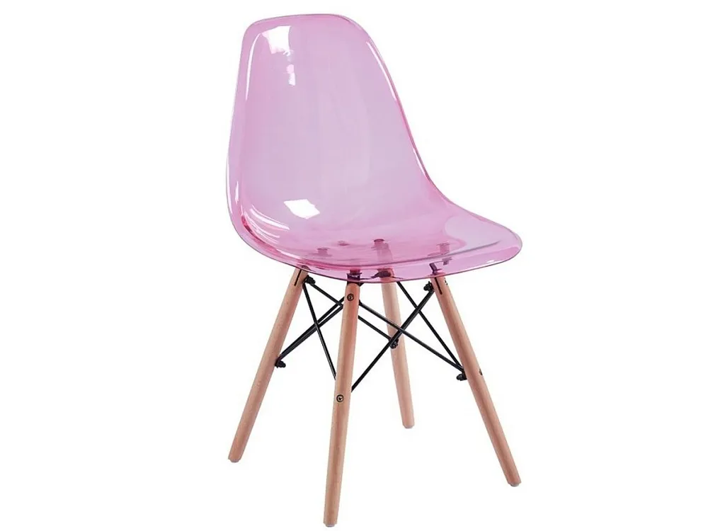 WeHome - Set 4 sedie trasparenti rosa - Betty