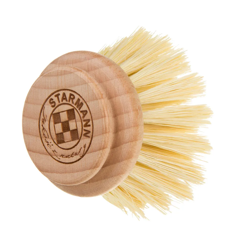 Dish Washing Brush Replacement Head Pot Sink Beech Wood Tampico Agave Robusto