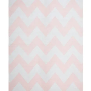 Area Rug 140 x 200 cm Pink and White KONARLI